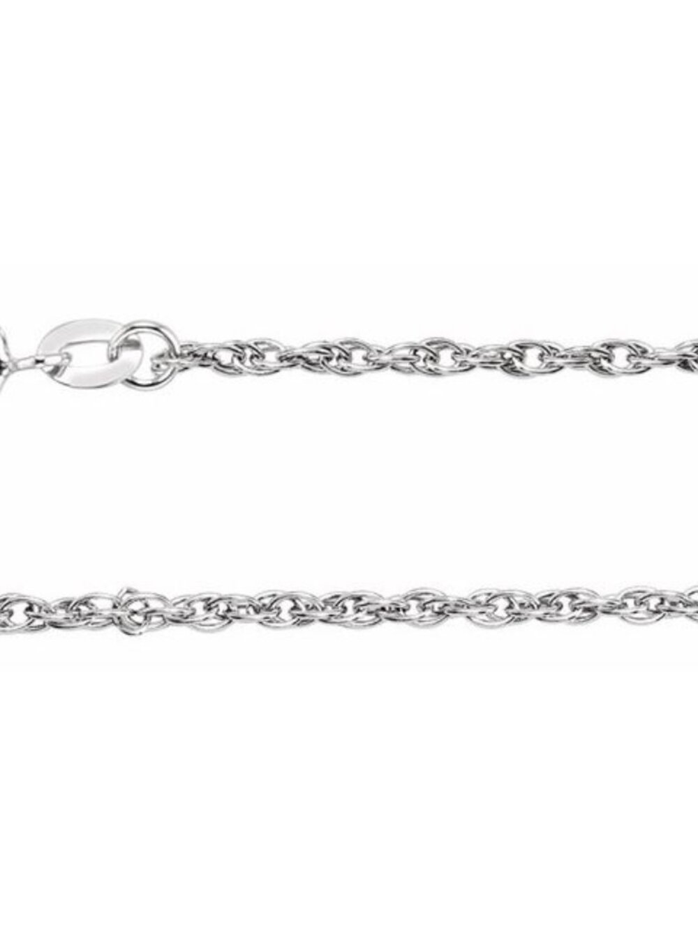 Sterling Silver 1.5mm Rope Chain Necklace 18in - Spring Ring Clasp, Made in USA